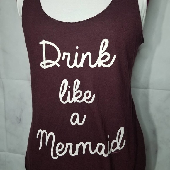 ❤️BEAR DANCE drink like a mermaid tank top M - Picture 3 of 6
